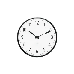 Station Vægur Ø16 cm hvid/sort | Køb her Ure & Vejrstationer