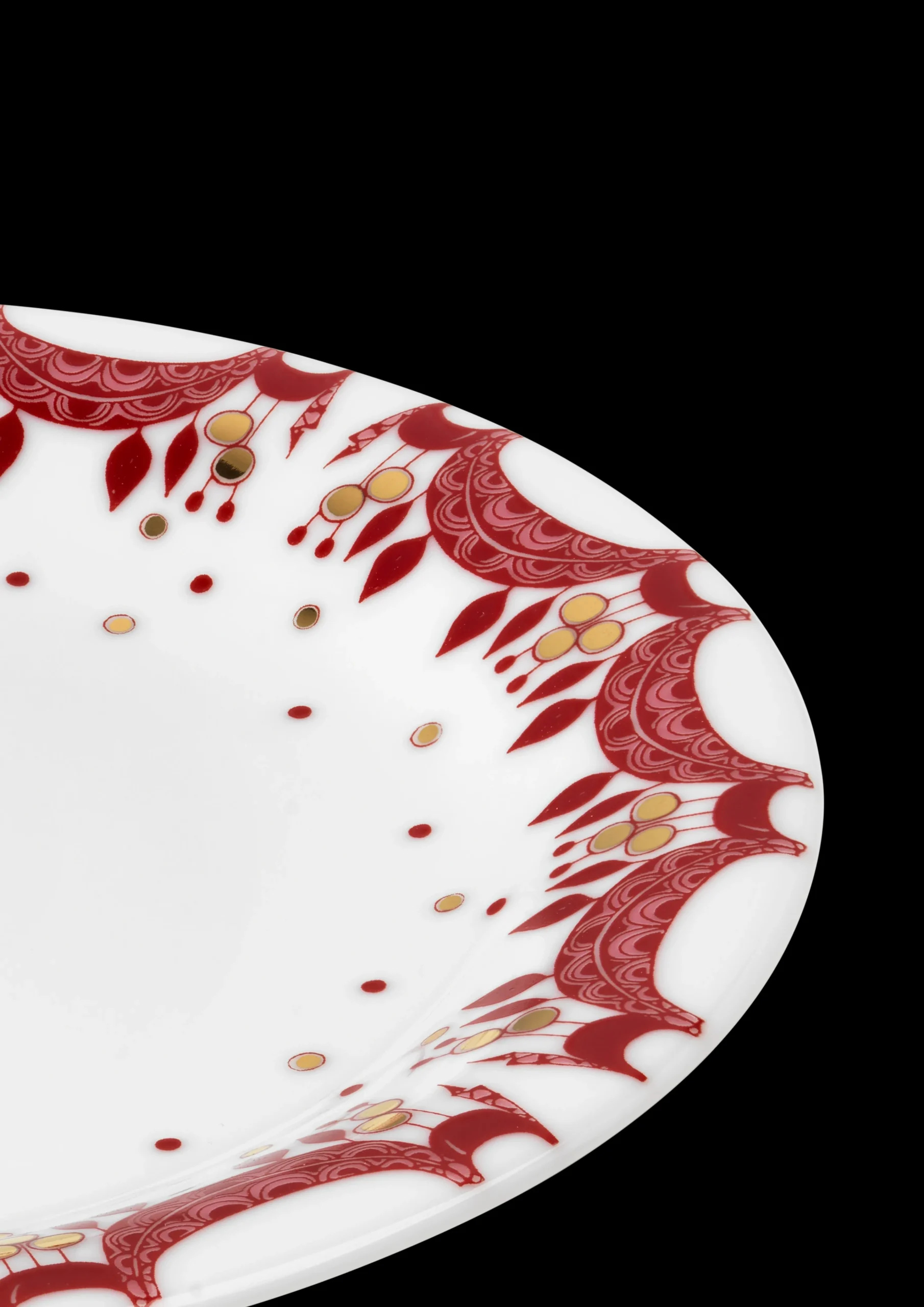 New Guirlande Juletallerken Ø20 cm rød | Køb her Frokosttallerkener|Stel