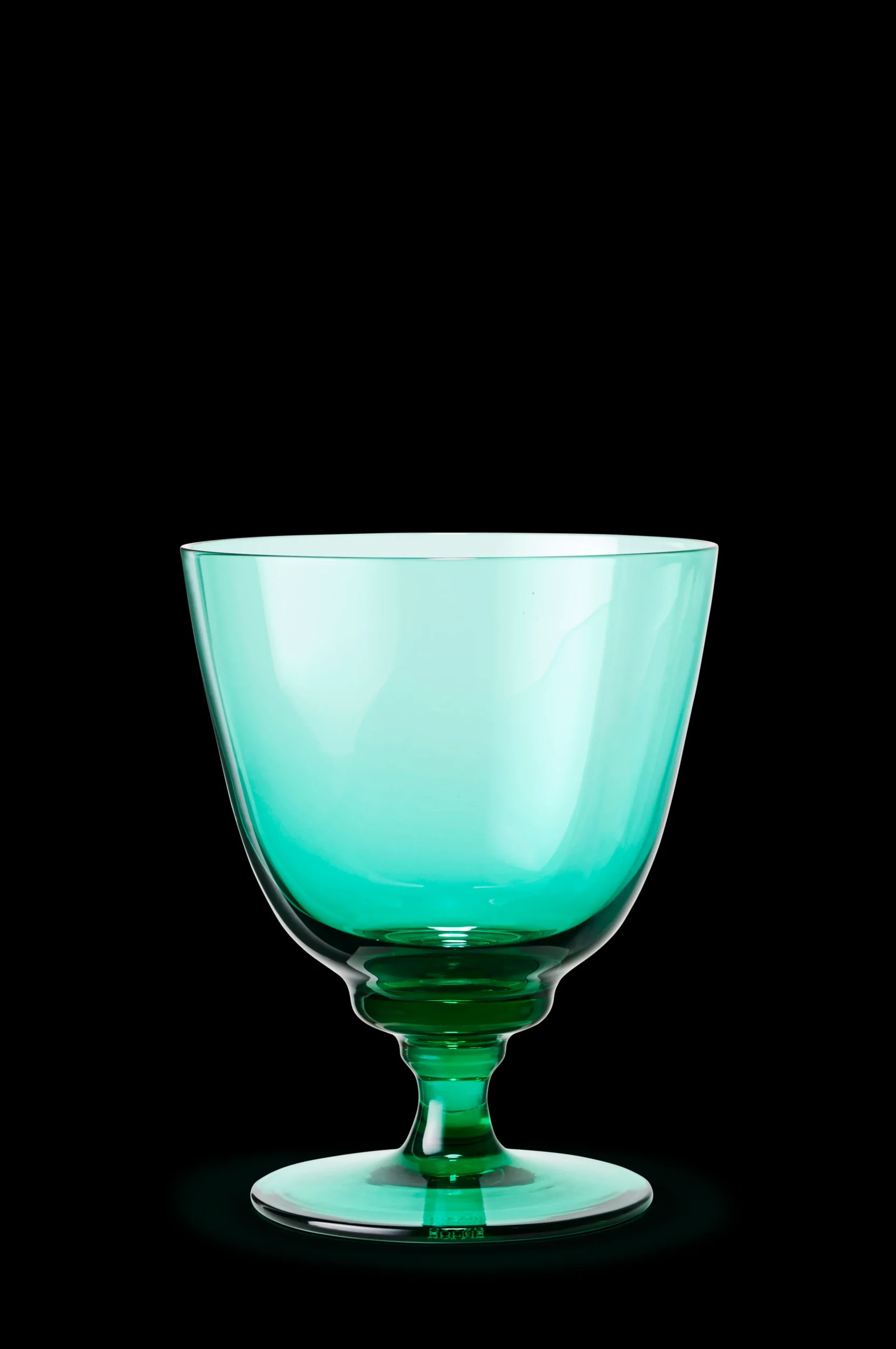 Clearance Flow Glas på fod 35 cl emerald green | Køb her Vinglas|Nytår