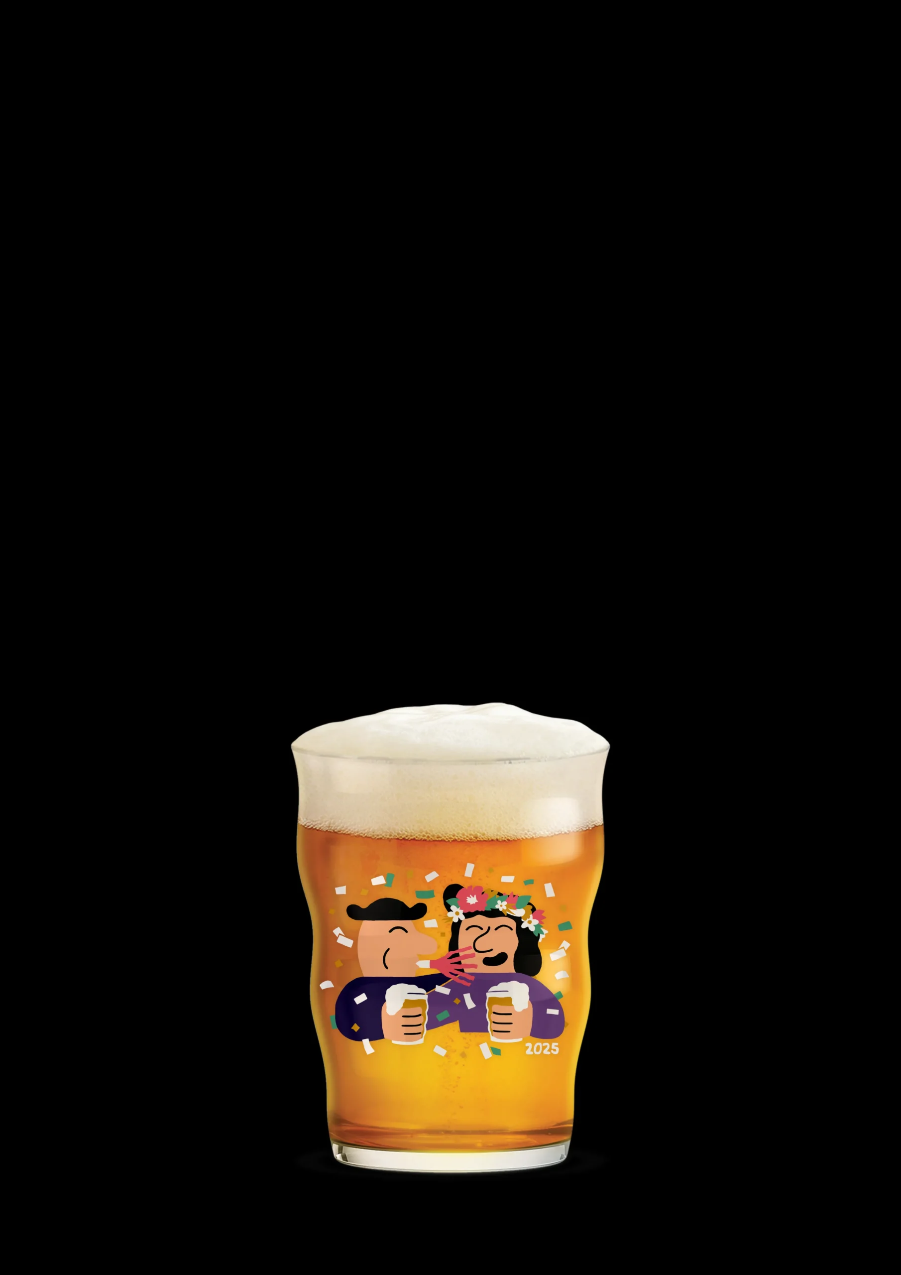 Outlet Mikkeller Pint Ølglas 2025 40 cl klar m. deko Nyheder|Ølglas