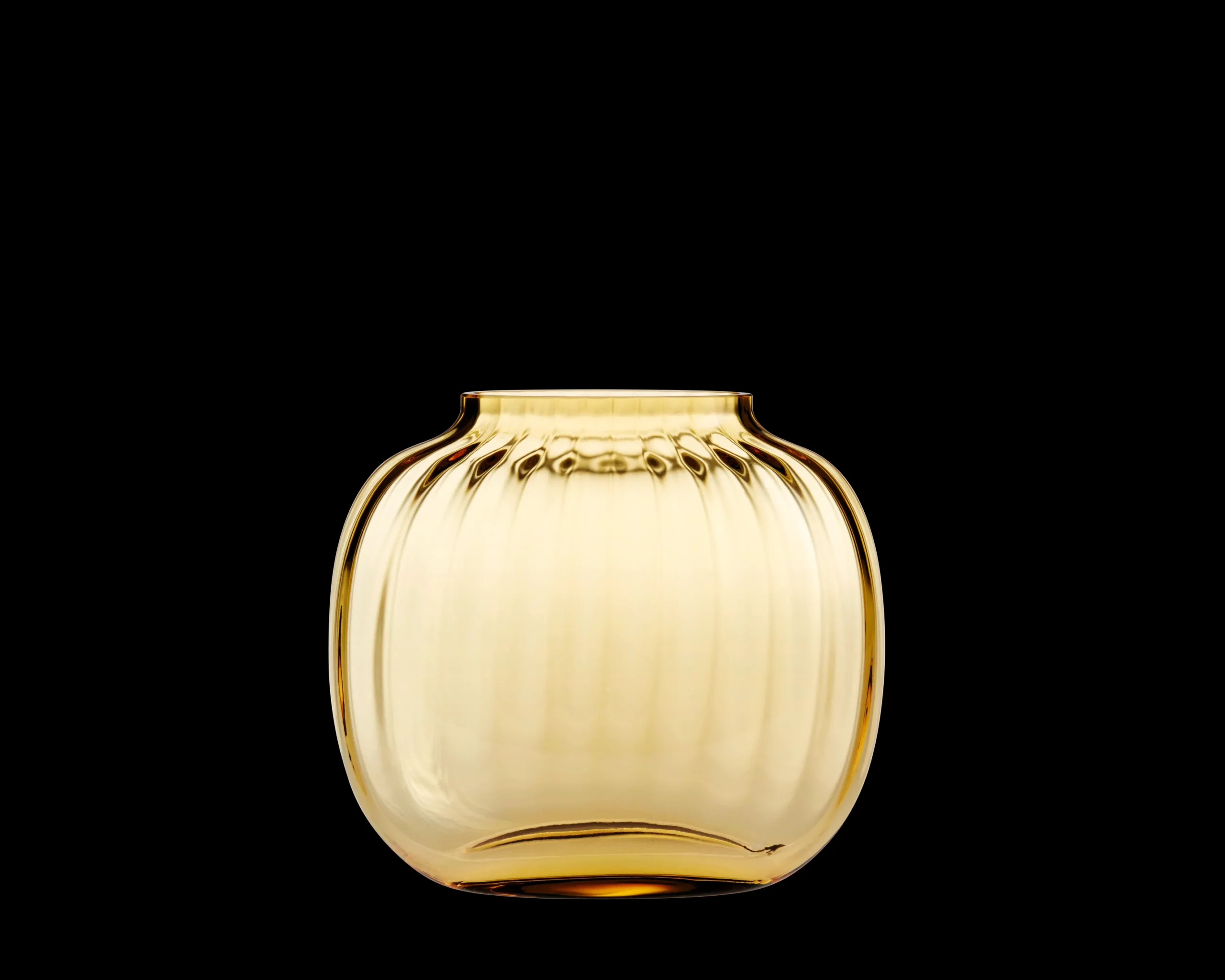 Outlet Primula Oval Vase H12.5 amber | Køb her Vaser & Urtepotteskjulere