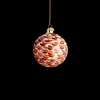 Souvenir Julekugle Ø8 cm rødt strøg | Køb her Julepynt|Julepynt