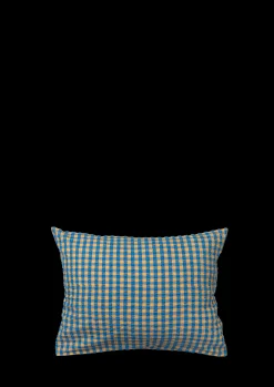 Best Bæk&Bølge Pudebetræk 70x50 cm blå/okker NO | Køb her Pudebetræk