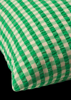 Discount Bæk&Bølge Pudebetræk 63x60 cm grøn/sand DK | Køb her Pudebetræk