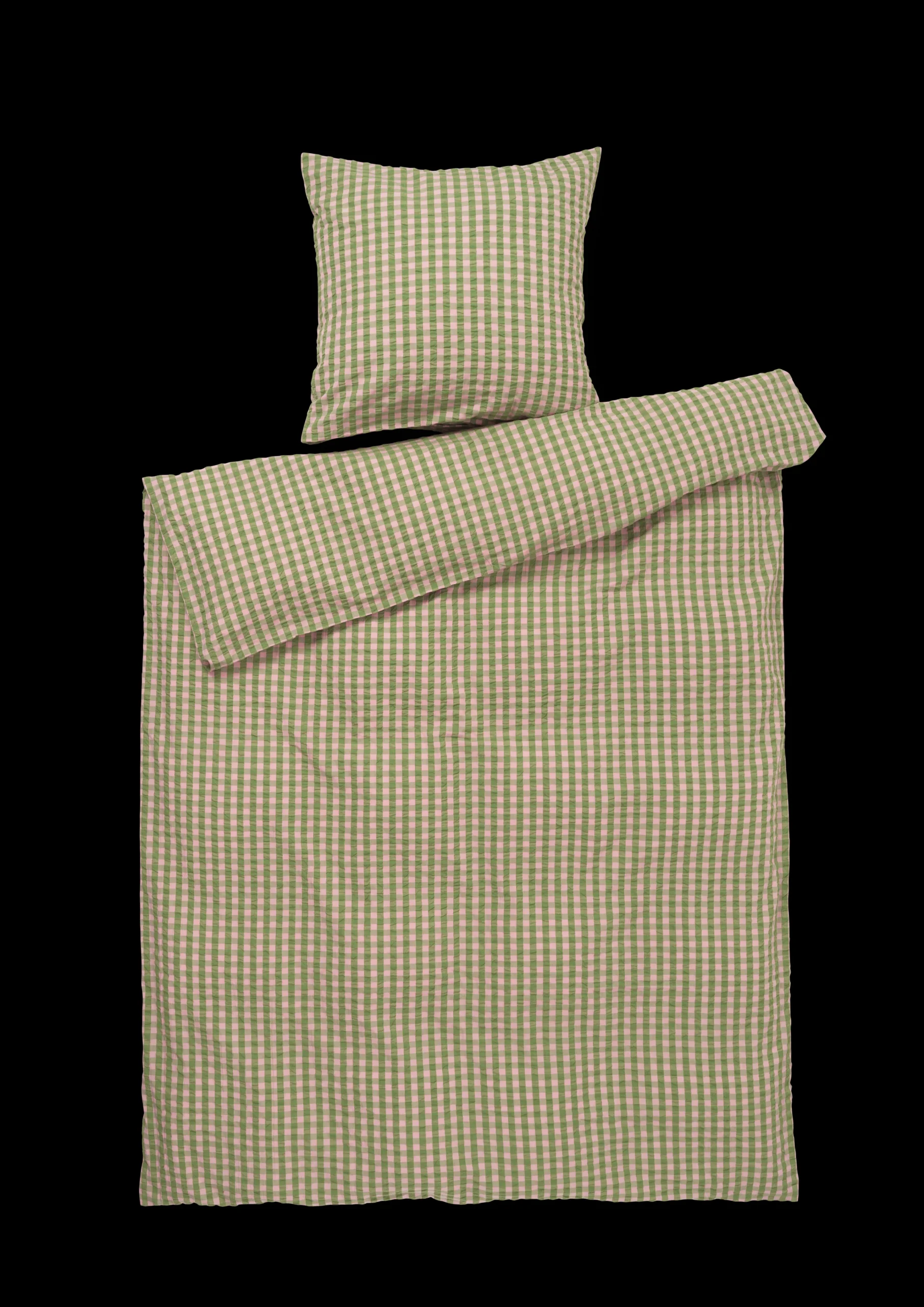 Bæk&Bølge Sengetøj 150x210 cm grøn/soft pink SE Sengetæj