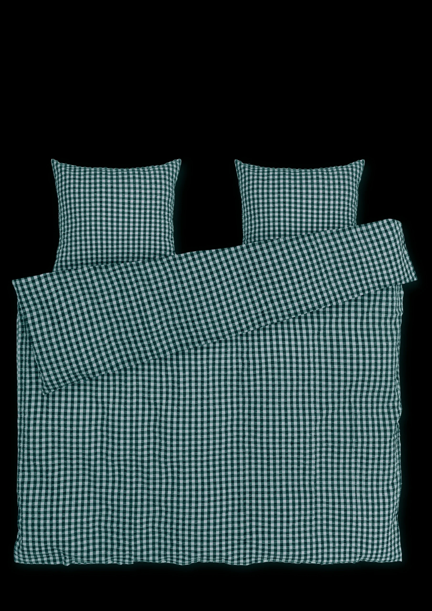 Clearance Bæk&Bølge Sengetøj 200x220 cm grøn/lys blå DK | Køb nu Sengetæj
