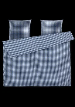 Clearance Bæk&Bølge Sengetøj 200x220 cm mørk blå/hvid | Køb her Sengetæj