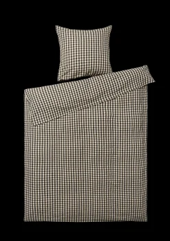 Best Bæk&Bølge Sengetøj 150x210 cm sort/sand SE | Køb her Sengetæj