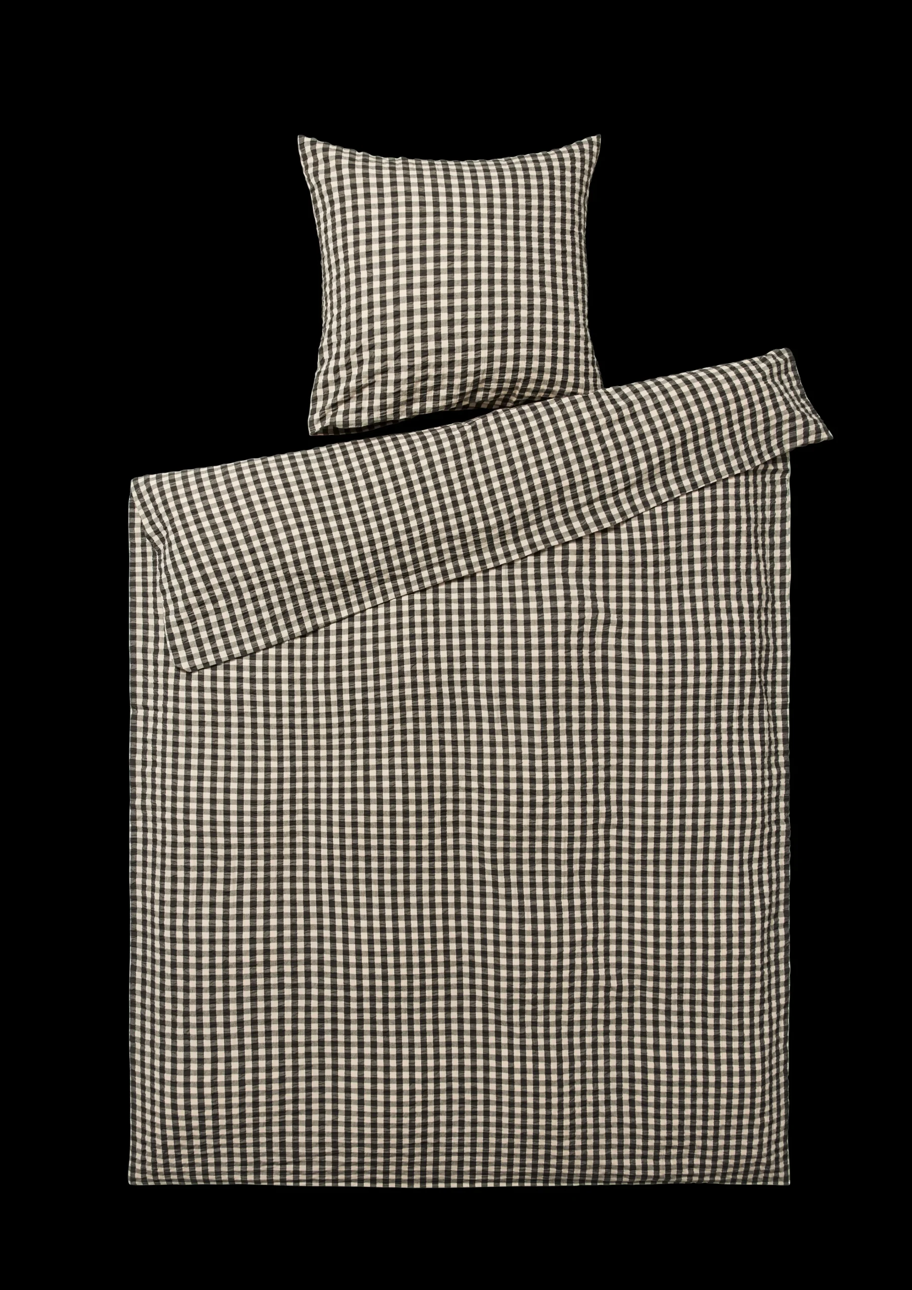 Best Bæk&Bølge Sengetøj 150x210 cm sort/sand SE | Køb her Sengetæj
