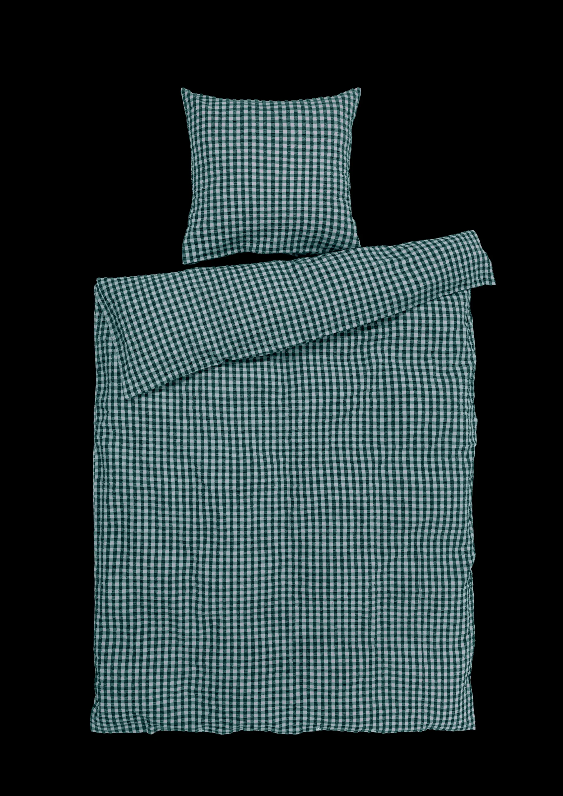 Bæk&Bølge Sengetøj 140x220 cm grøn/lys blå DK | Køb nu Sengetæj
