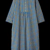 Sale Bæk&Bølge Sonja dress S/M blå/okker | Køb her Kjoler|Nattøj