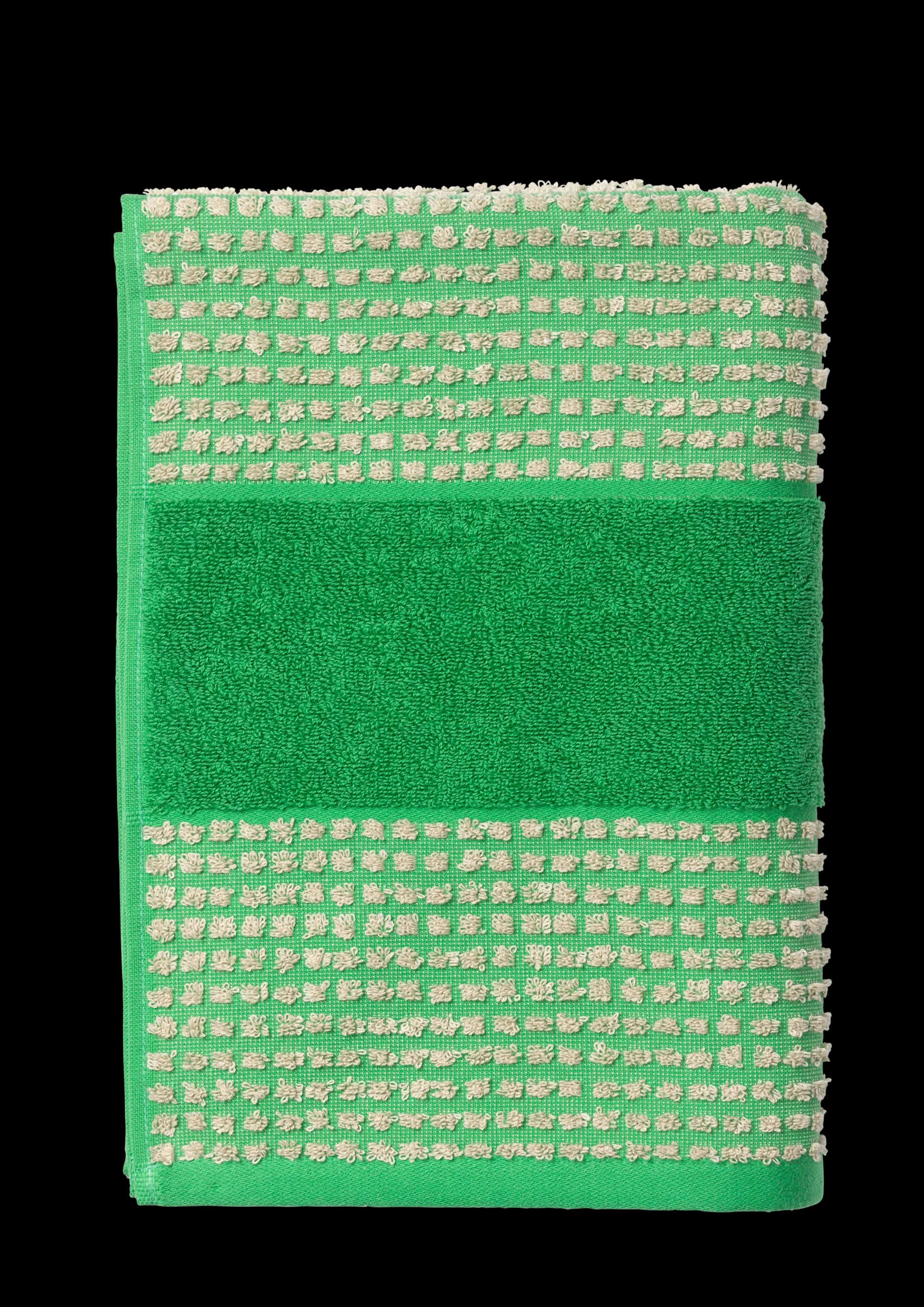 Online Check Håndklæde 70x140 cm grøn/sand | Køb her Håndklæder
