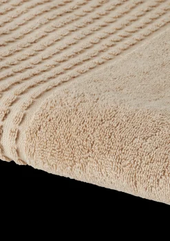 Outlet Håndklæde 70x140 cm i sand fra serien Check | Køb her Håndklæder