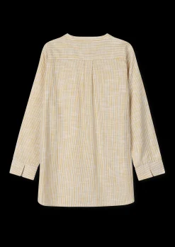 Outlet Monochrome Lines Ida shirt XS okker/hvid | Køb her Nattøj|Toppe