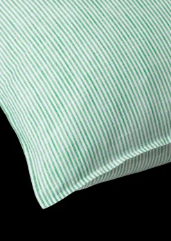 Outlet Monochrome Lines Pudebetræk 63x60cm grøn/hvid | Køb her Pudebetræk