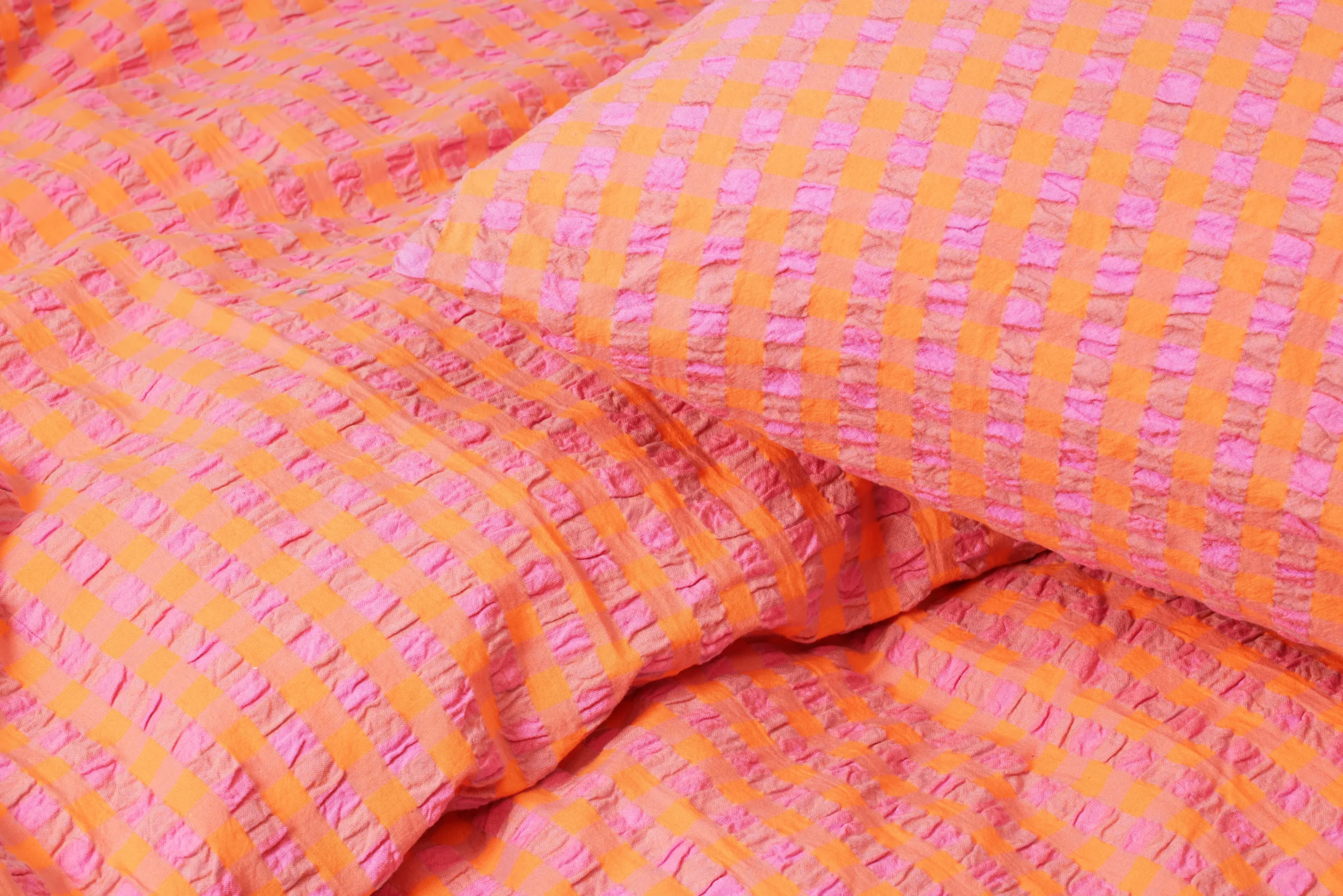 Sengetøj 220x220 cm i rosa fra serien Bæk&Bølge Sengetæj