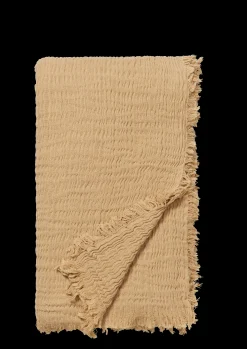 Hot Sengetæppe 240x260 cm i sand fra serien Reloved Plaider