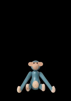 Online Abe mini i blå fra serien Monkey | Køb her Træfigurer & Skulpturer