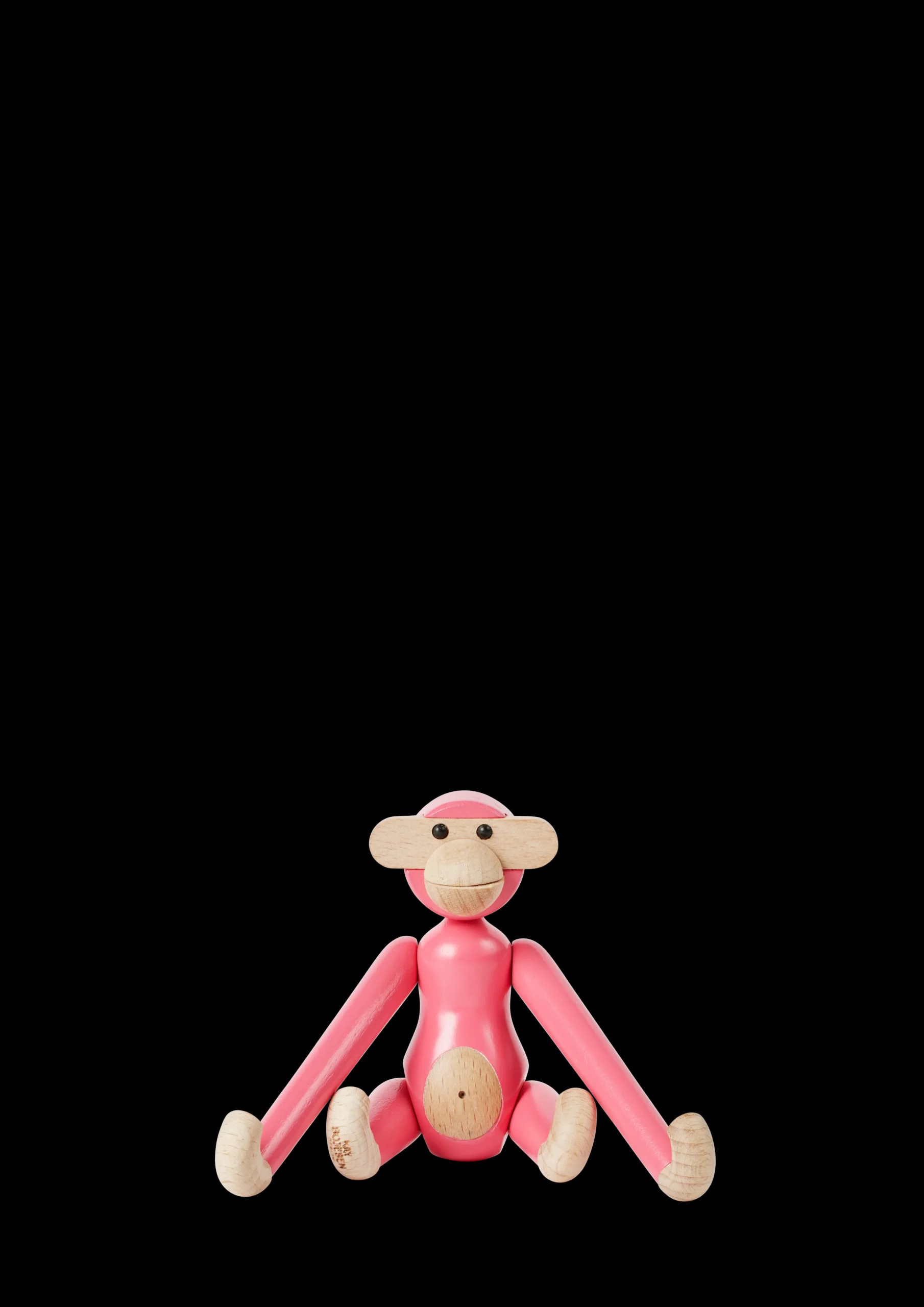 Clearance Abe mini i rosa fra serien Monkey | Køb her Nyheder|Træfigurer & Skulpturer