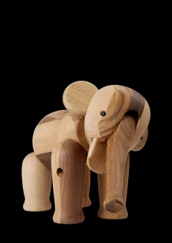 Outlet Elefant Reworked jubilæum stor mix træ | Køb her Træfigurer & Skulpturer