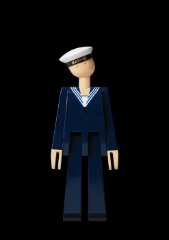 Marine H20.5 cm i blå fra serien Figurines Træfigurer & Skulpturer