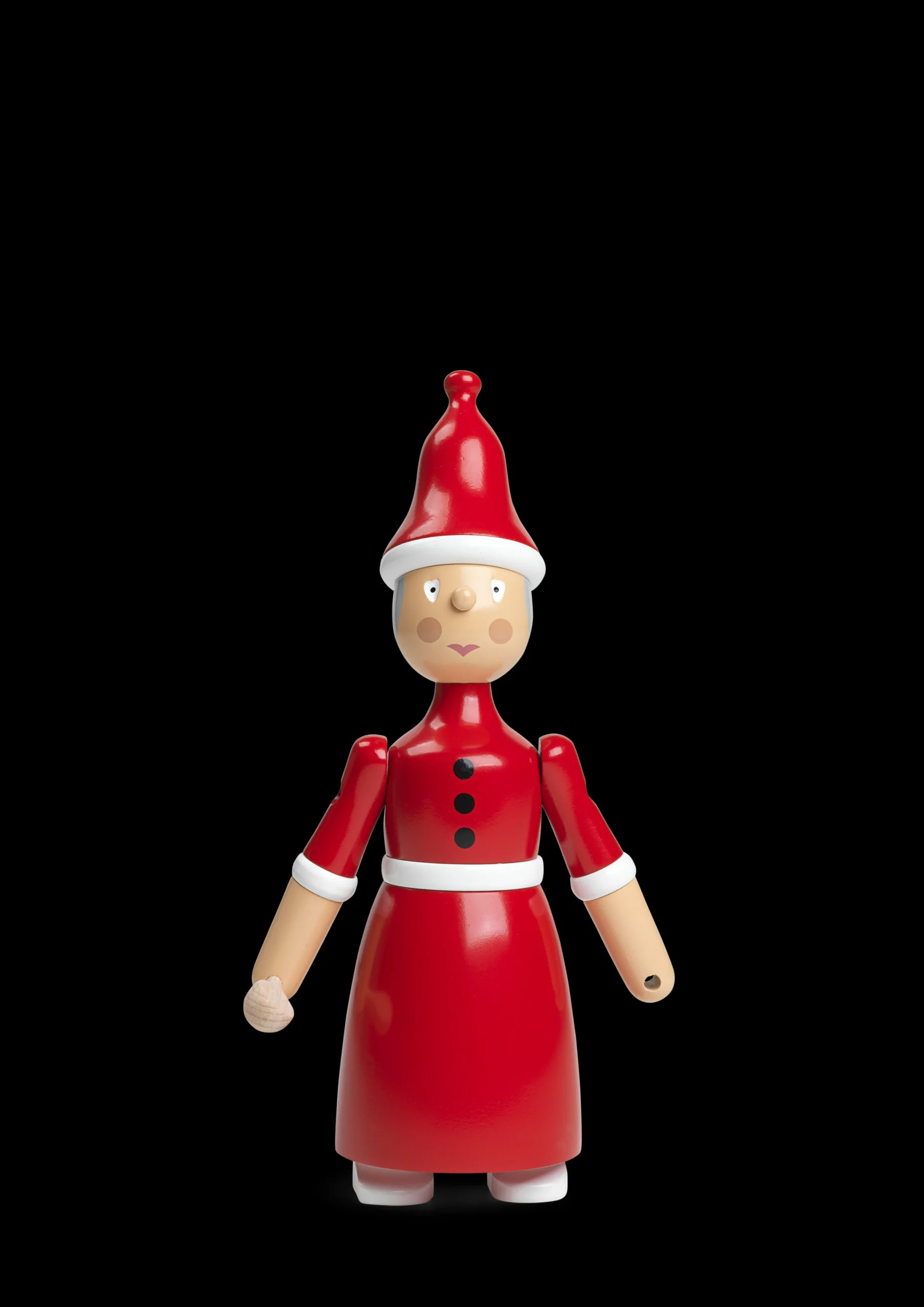 Outlet Nissemor H19.5 cm i rød fra serien Figurines Træfigurer & Skulpturer