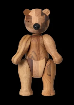 New Reworked jubilæum Bjørn stor i træ | Køb her Træfigurer & Skulpturer
