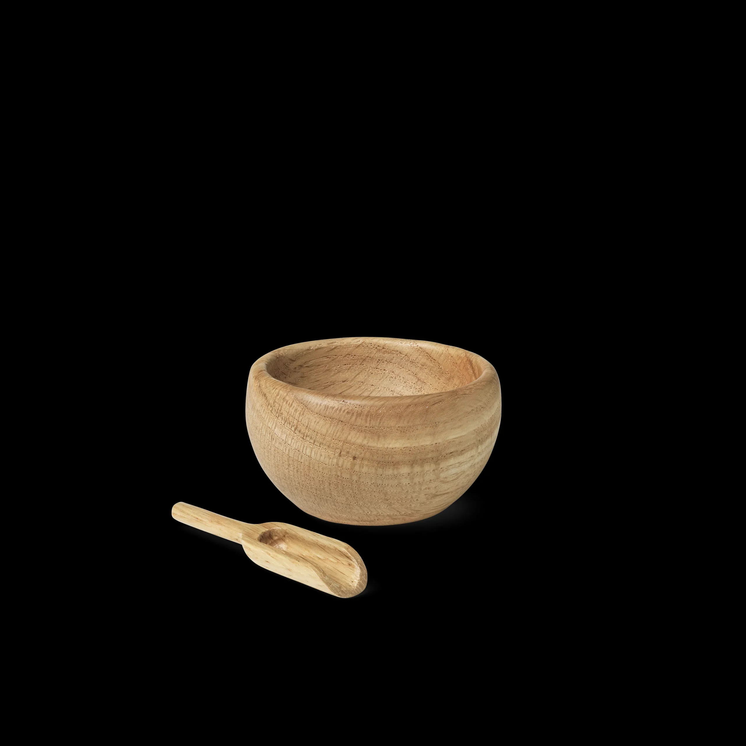 Best Saltkar med ske Ø7 cm i træ fra serien Menageri Salt & Peber
