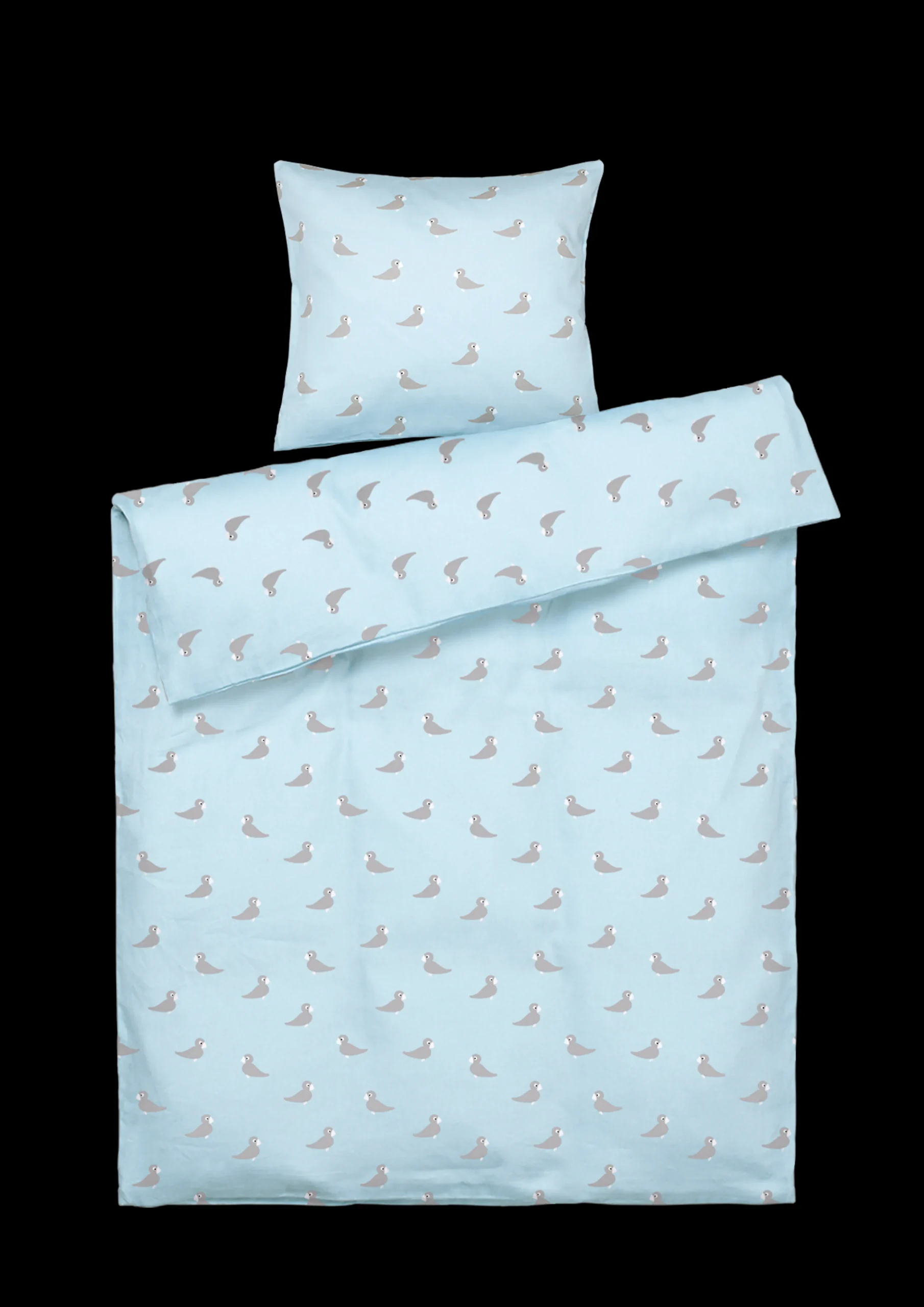 Outlet Sengetøj Sangfugl junior 100x140cm blå - Køb her Børn Baby- & Juniorsengetøj|Baby- & Juniorsengetøj