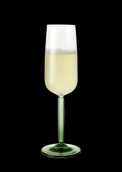 Discount Hammershøi Champagneglas 24 cl grøn 2 stk. | Køb her Champagneglas|Vinglas