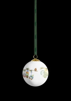 Outlet Hammershøi Christmas Kugle 2024 Ø6 cm hvid m. deko Julepynt|Julepynt