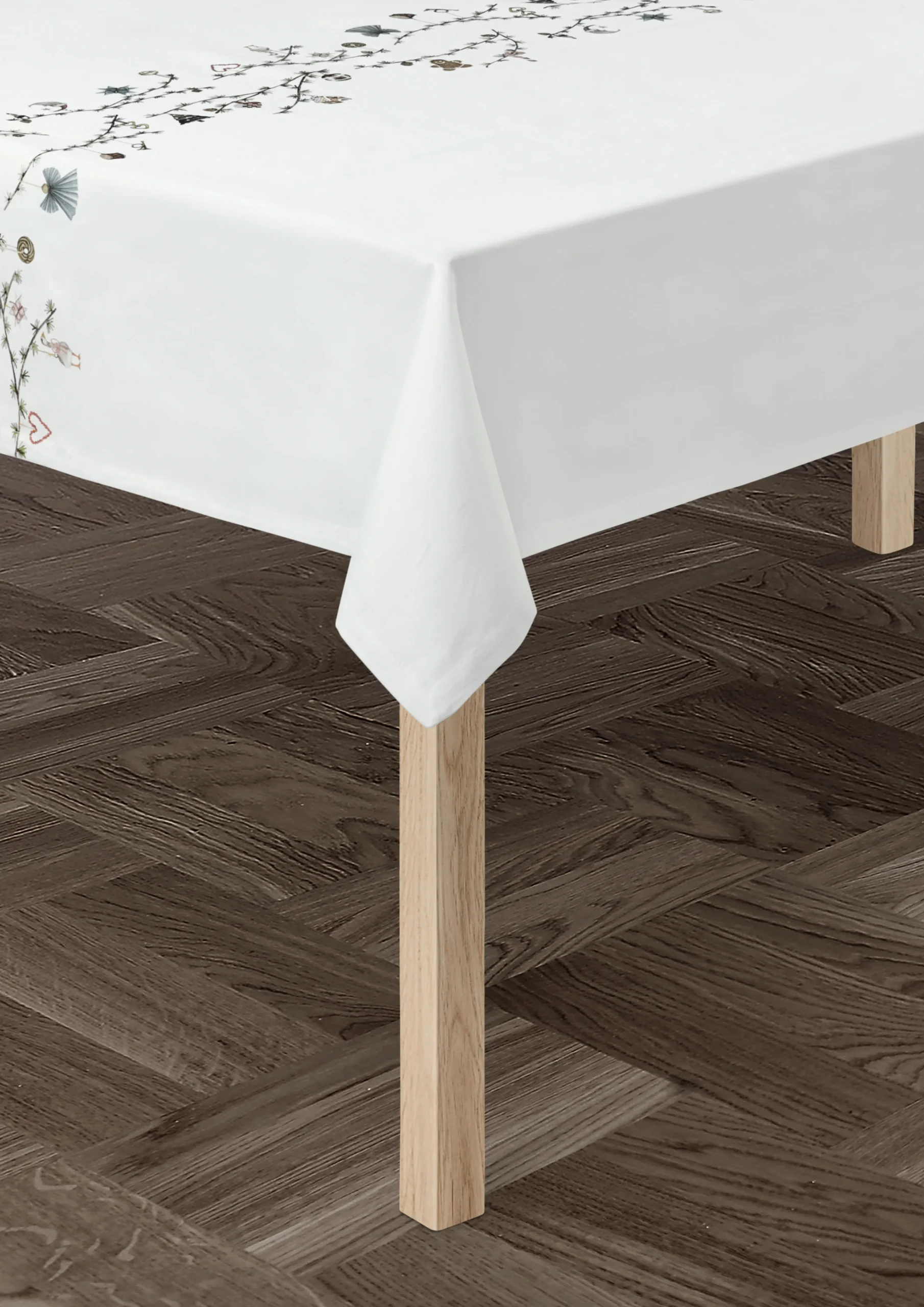 Online Hammershøi Christmas Dug 150x320 cm hvid m. deko Duge|Duge