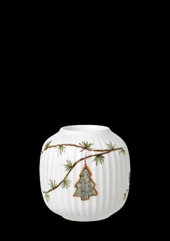 Sale Hammershøi Christmas Ø9.5 cm hvid m. deko | Køb her Lysestager & Stearinlys|Fyrfadsstager