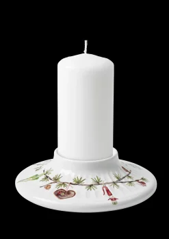 Hot Hammershøi Christmas Bloklysestage Ø13 cm hvid m deko Lysestager & Stearinlys|Bloklysestager