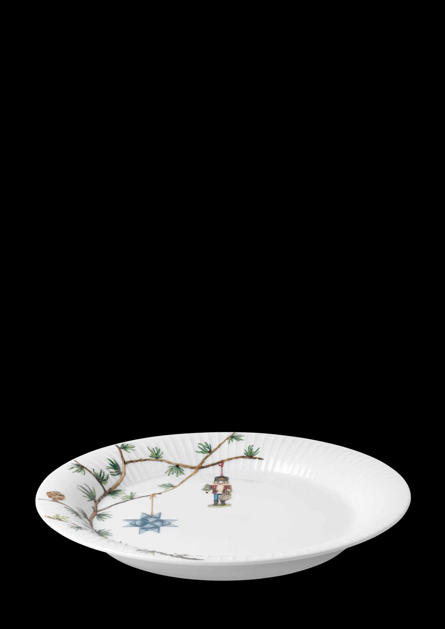 Best Hammershøi Christmas Tallerken hvid m. deko | Køb her Middagstallerkener|Stel
