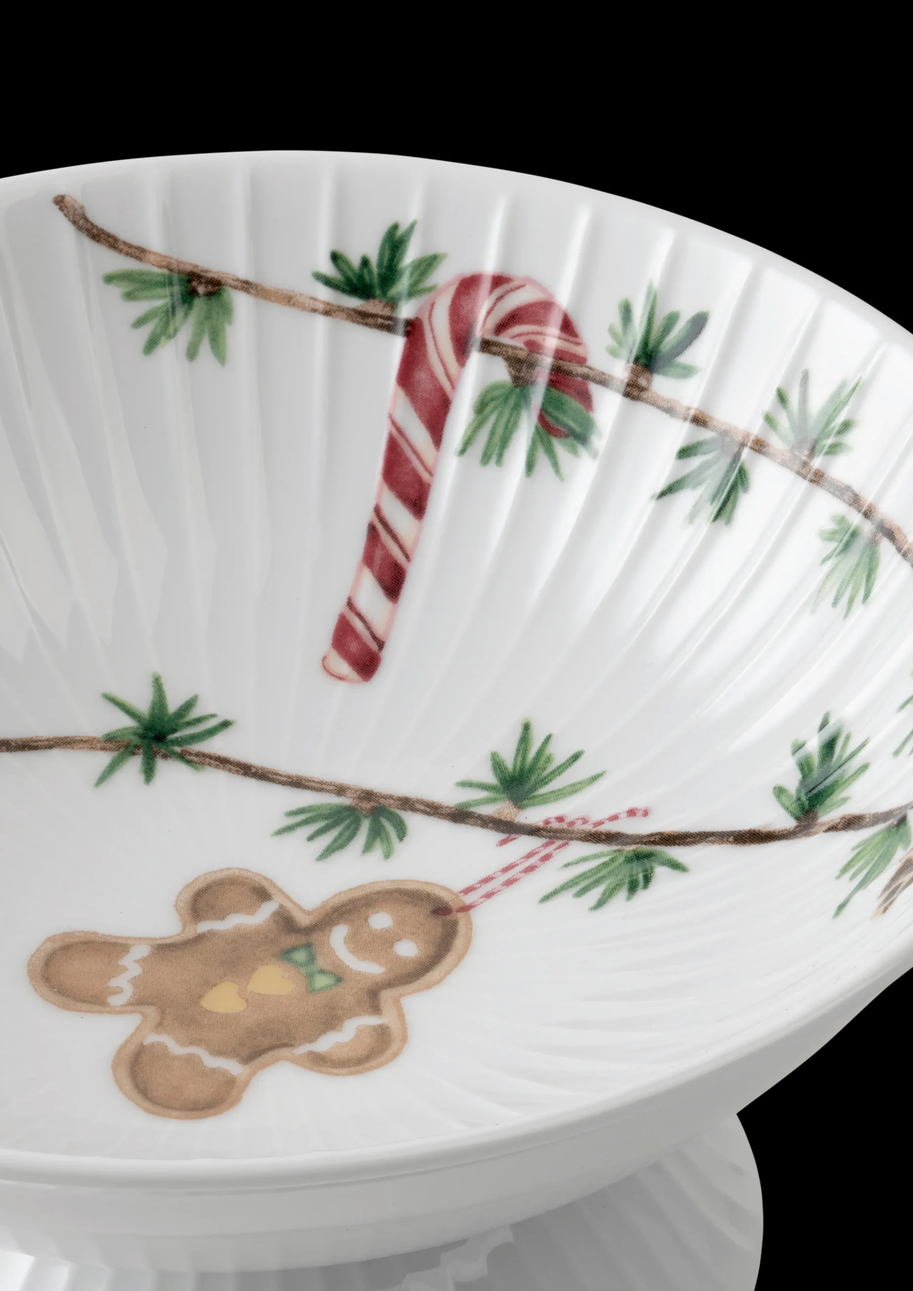 Outlet Hammershøi Christmas Opsats Ø16 cm hvid m. deko Kagefad & Etagere|Julestel & Borddækning