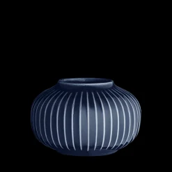 Hammershøi Fyrfadsstage rund Ø10 cm indigo | Køb her Lysestager & Stearinlys|Fyrfadsstager