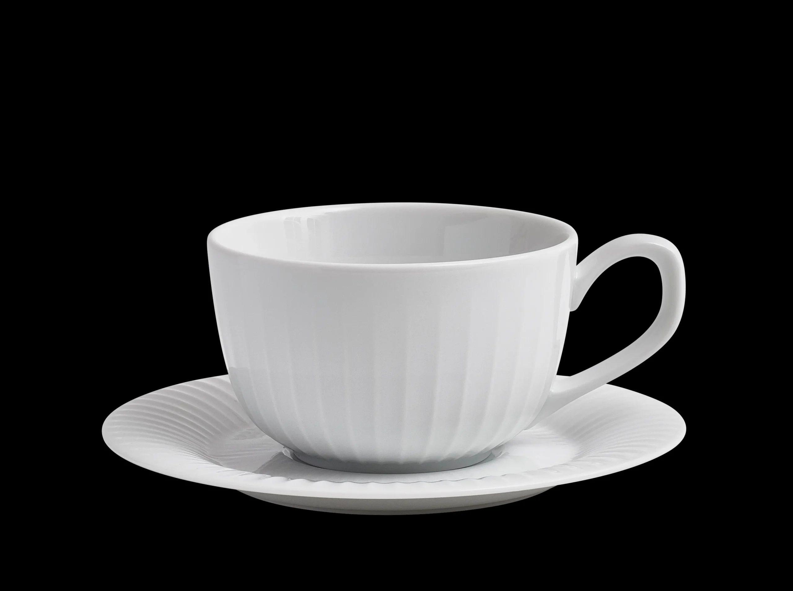 New Hammershøi Kaffekop m. underkop 25 cl hvid | Køb her Kopper
