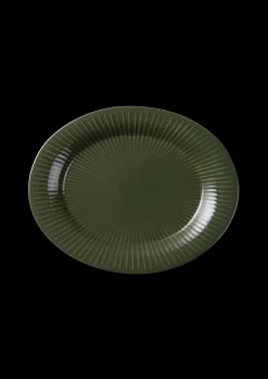 New Hammershøi Ovalt bordfad 28.5x22.5 mørk grøn Serveringsfade