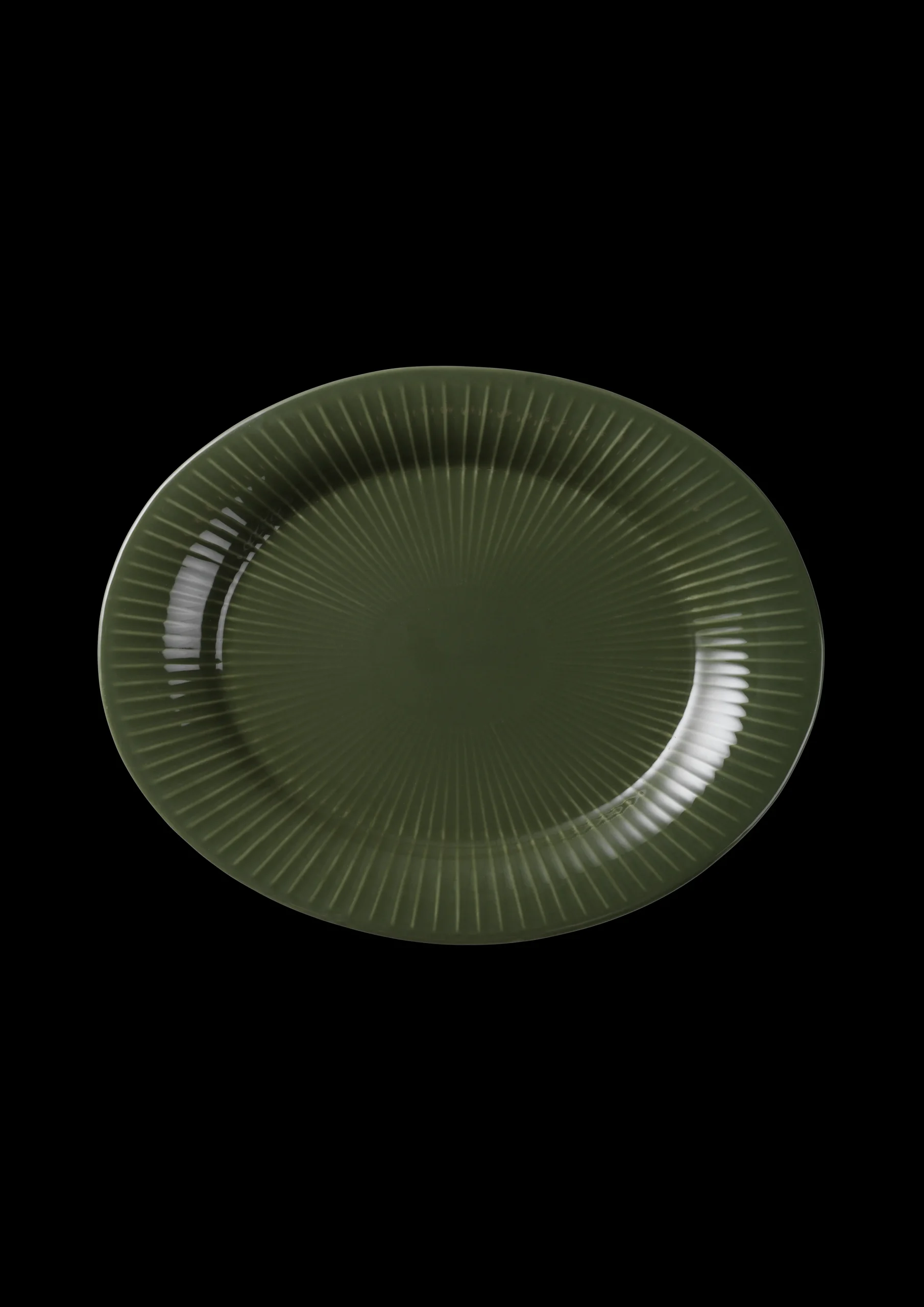 New Hammershøi Ovalt bordfad 28.5x22.5 mørk grøn Serveringsfade