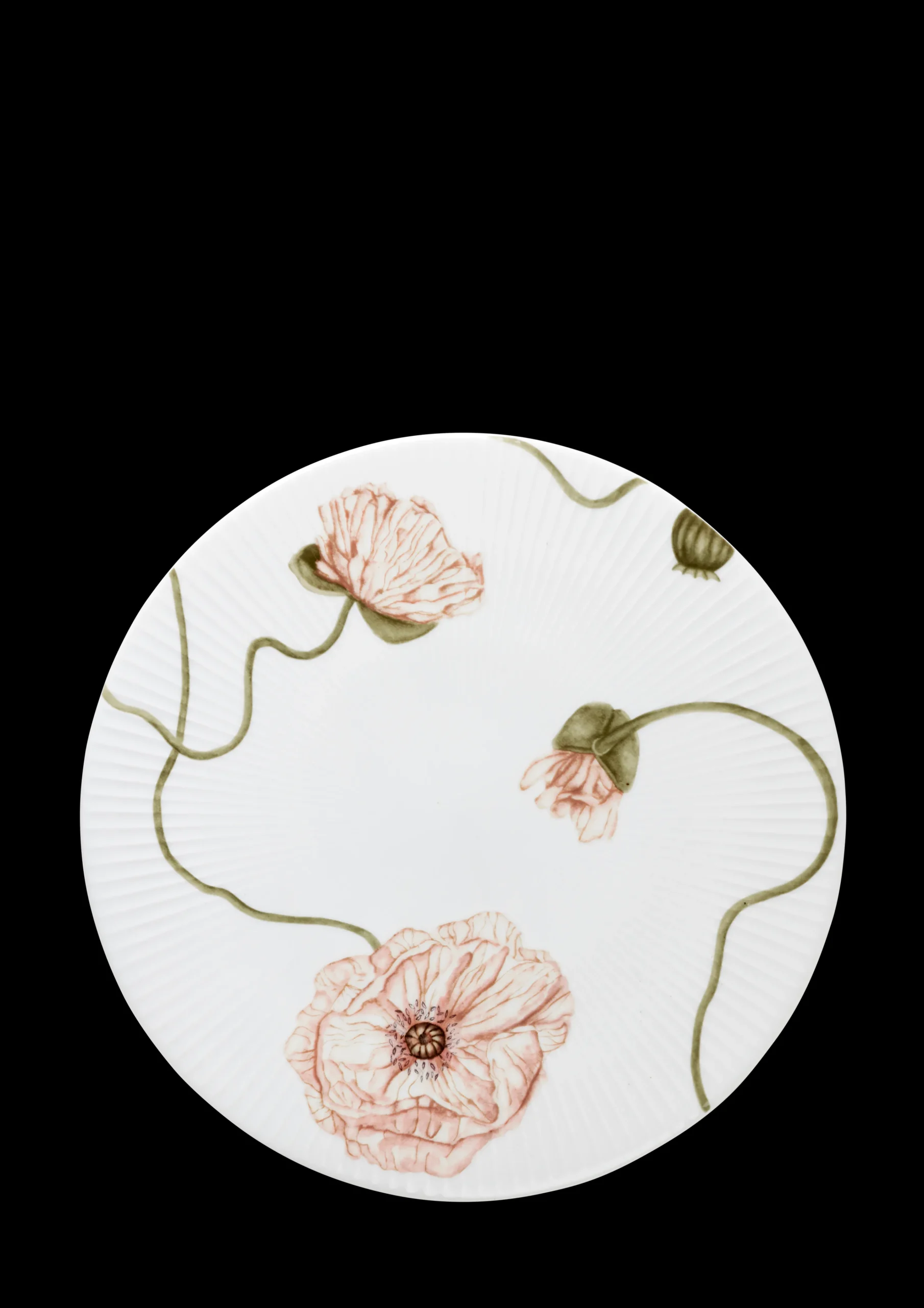 Clearance Hammershøi Poppy Kagefad hvid m. deko | Køb her Kagefad & Etagere|Serveringsfade