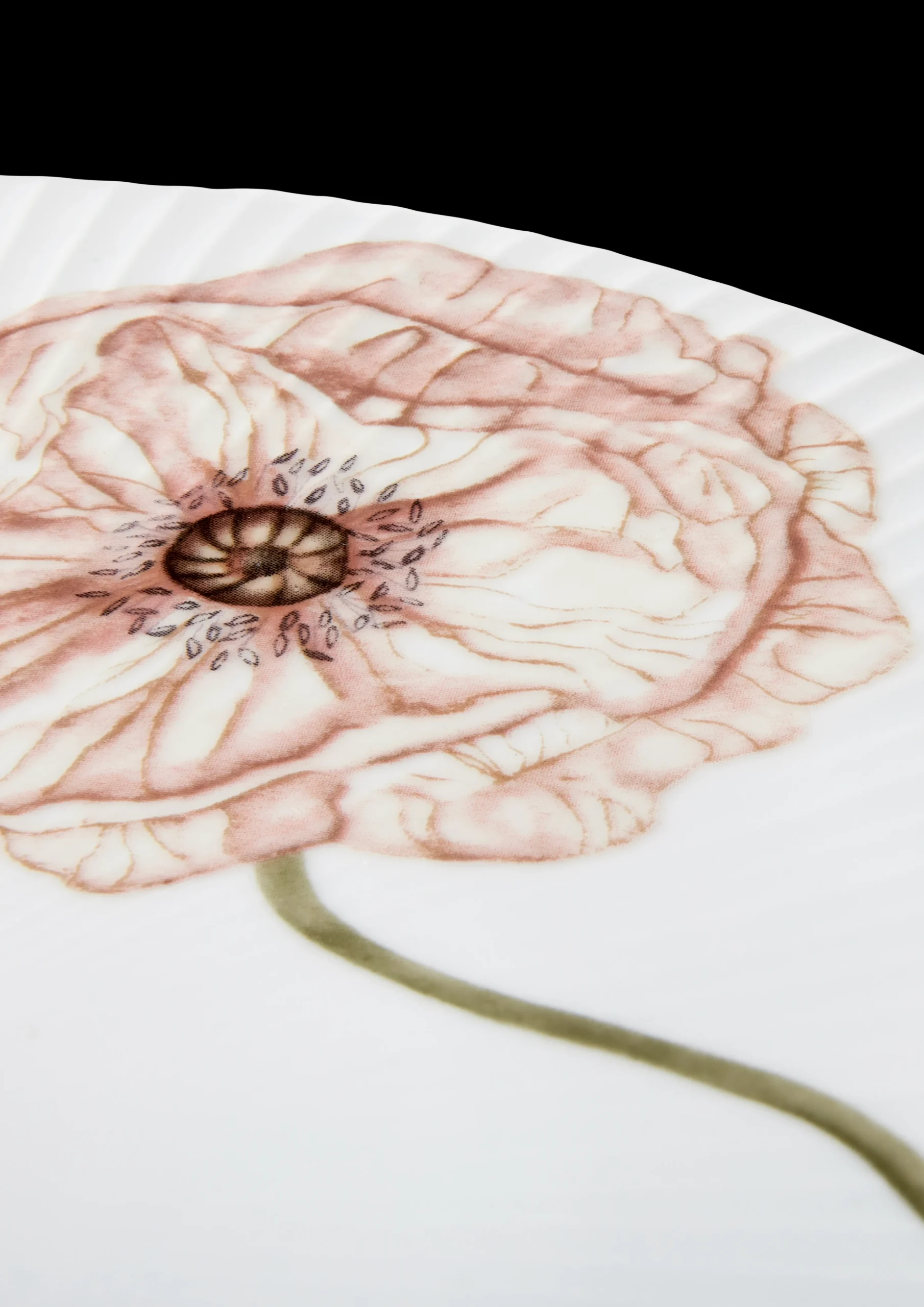 Clearance Hammershøi Poppy Kagefad hvid m. deko | Køb her Kagefad & Etagere|Serveringsfade