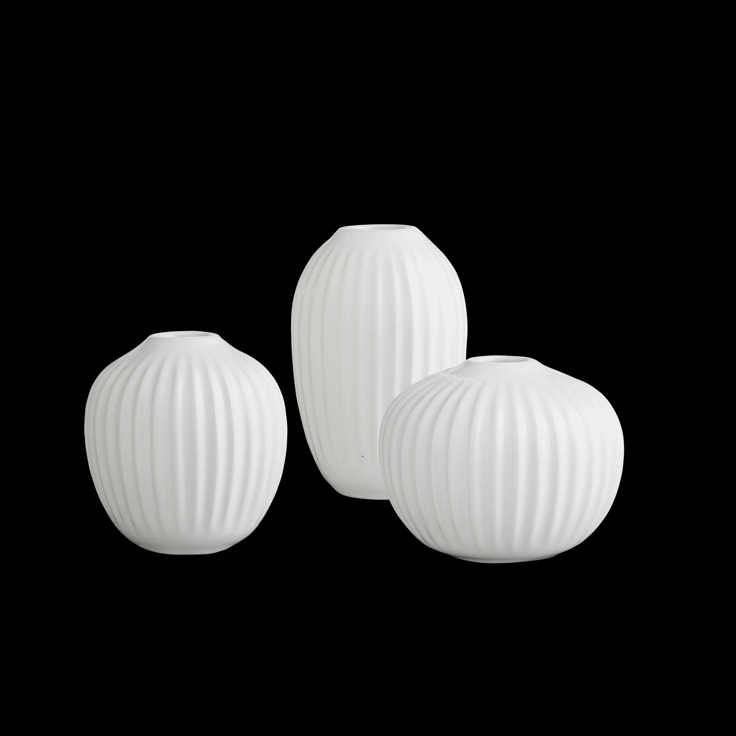 Clearance Hammershøi Vase miniature hvid 3 stk. | Køb her Vaser & Urtepotteskjulere