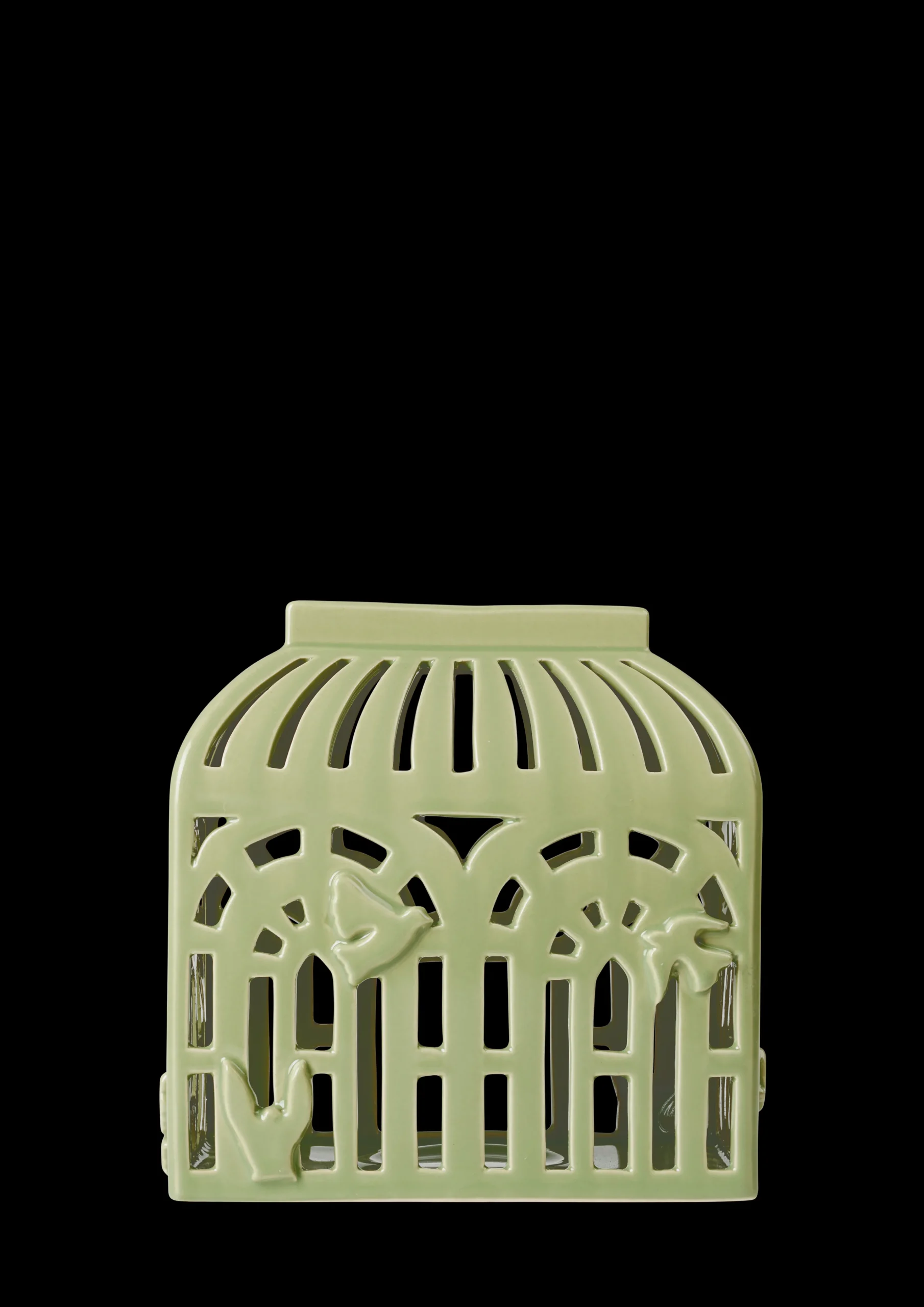 Outlet Lyshus H16 cm i grøn fra serien Orangery | Køb her Lysestager & Stearinlys|Lyshuse