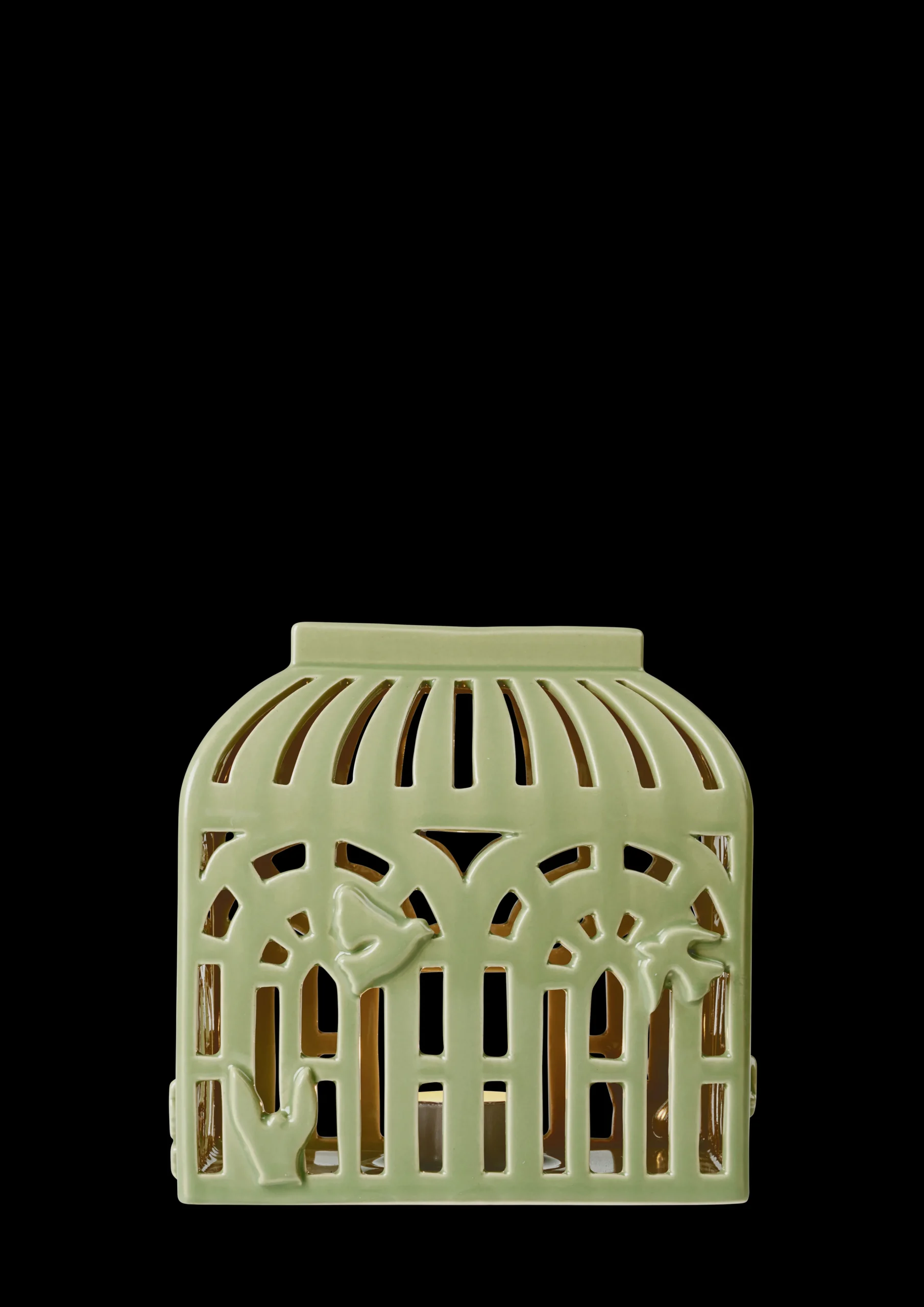 Outlet Lyshus H16 cm i grøn fra serien Orangery | Køb her Lysestager & Stearinlys|Lyshuse