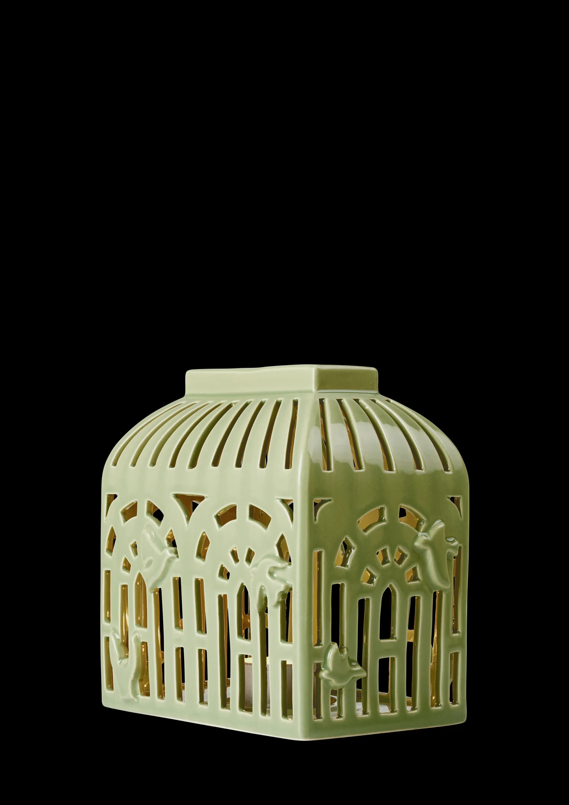 Outlet Lyshus H16 cm i grøn fra serien Orangery | Køb her Lysestager & Stearinlys|Lyshuse