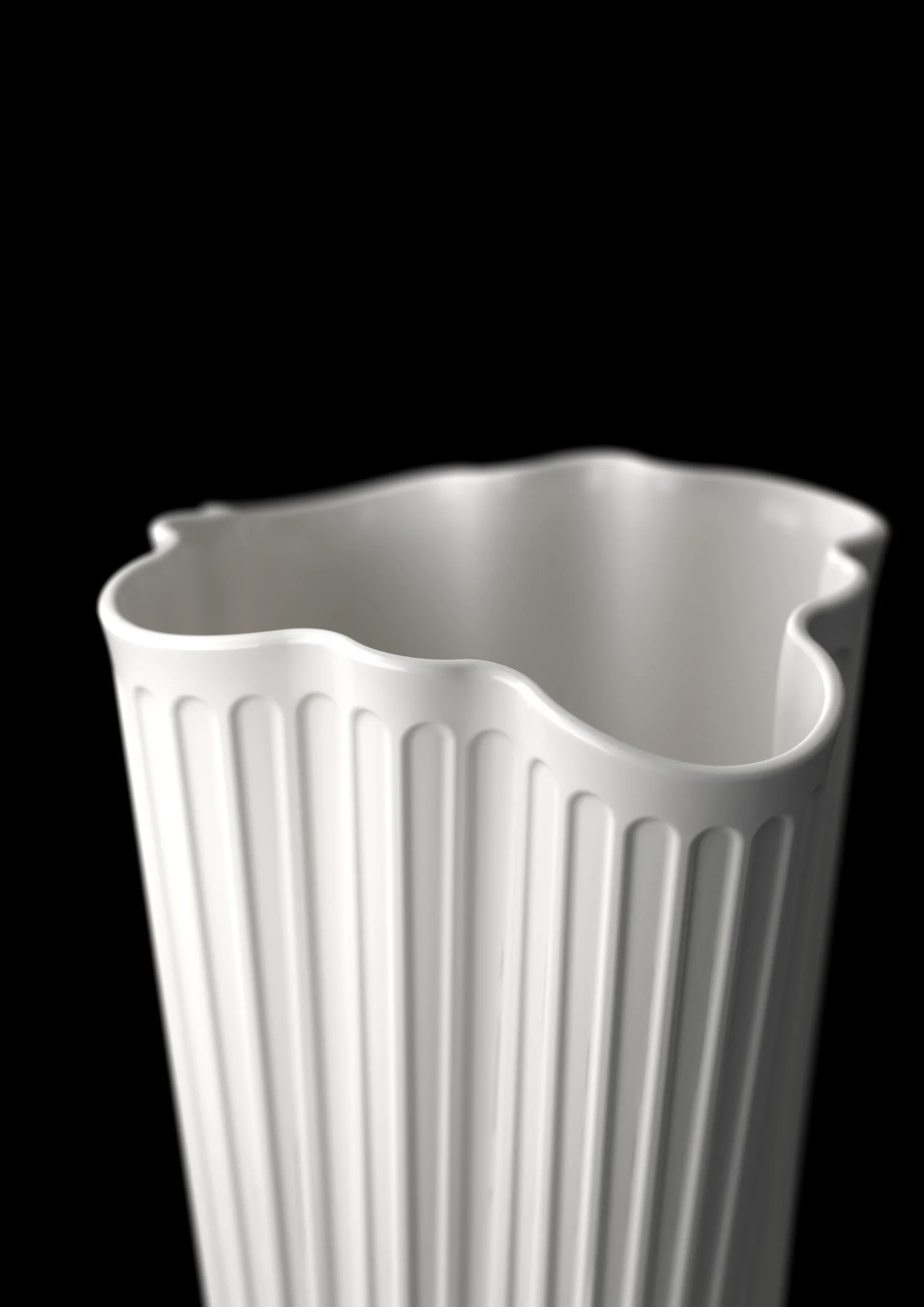 Outlet Unfold Vase H20.5 cm i hvid fra serien Hammershøi Nyheder|Vaser & Urtepotteskjulere