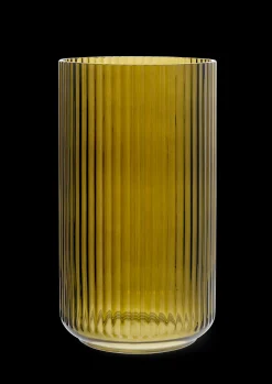 Best Lyngby Vase H31 olivengrøn mundblæst glas Vaser & Urtepotteskjulere
