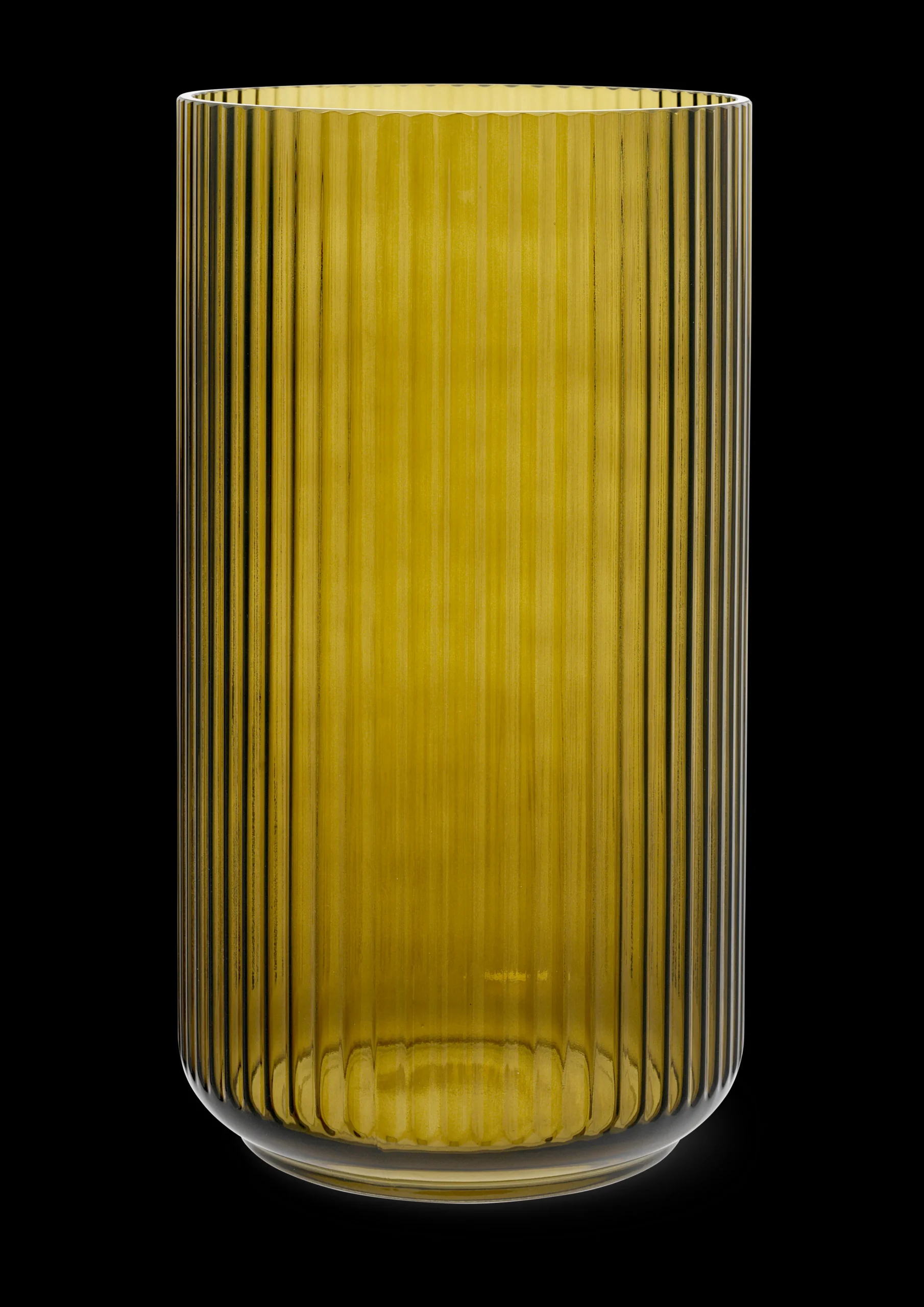 Best Lyngby Vase H38 olivengrøn mundblæst glas Vaser & Urtepotteskjulere
