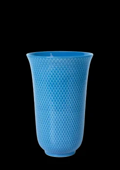 Discount Rhombe Color Vase H20 blå porcelæn | Køb her Vaser & Urtepotteskjulere